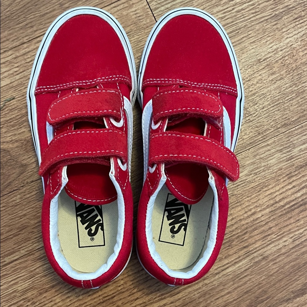 Vans red sneakers